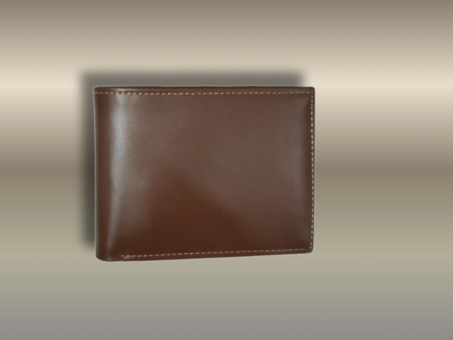 Minimalist Mens Leather Bi-Fold Wallet